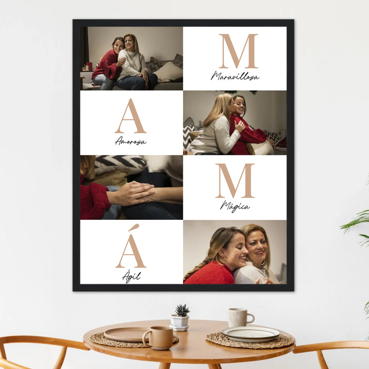 Letras Mamá - Póster Personalizado
