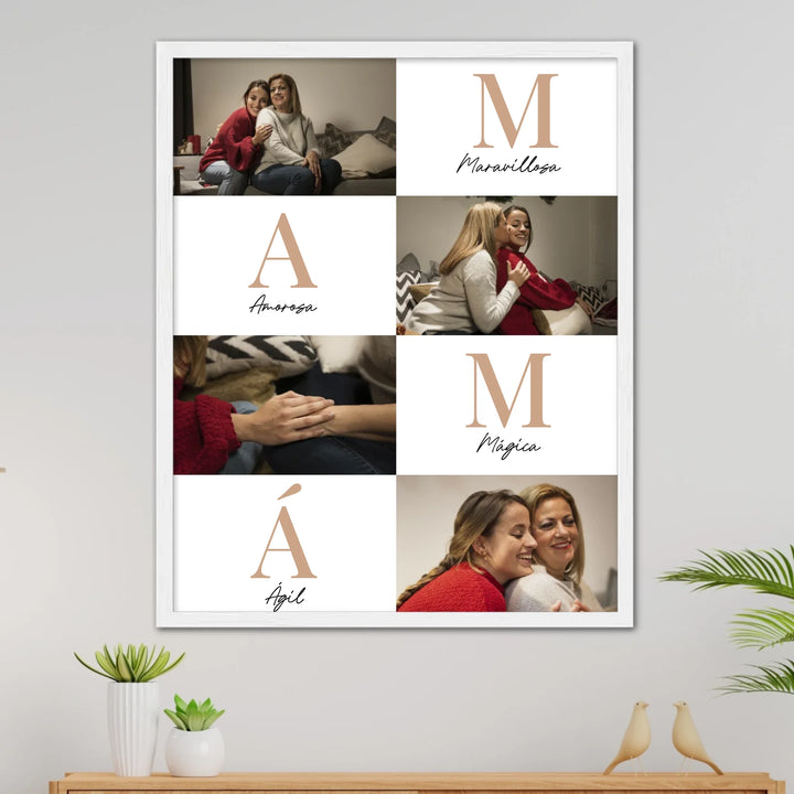 Letras Mamá - Póster Personalizado
