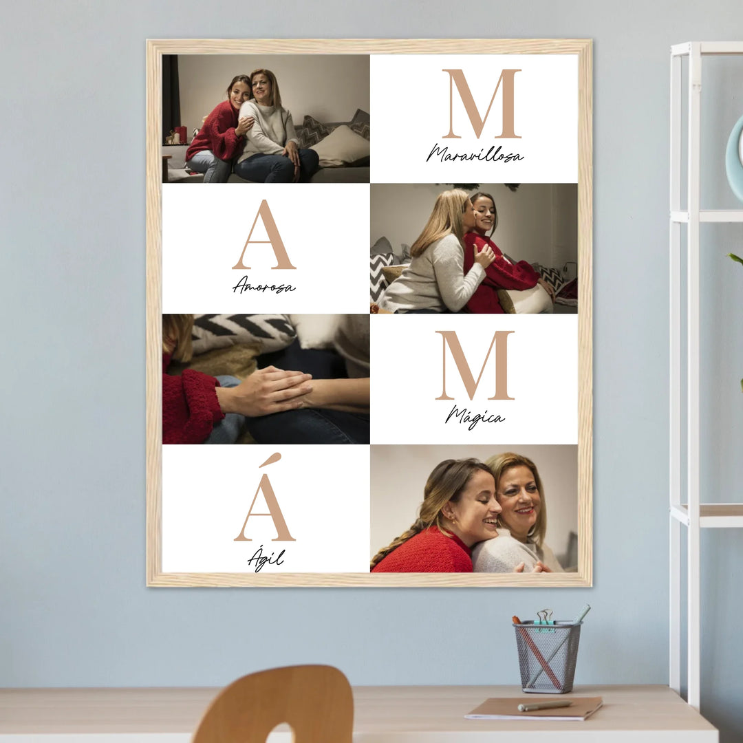 Letras Mamá - Póster Personalizado