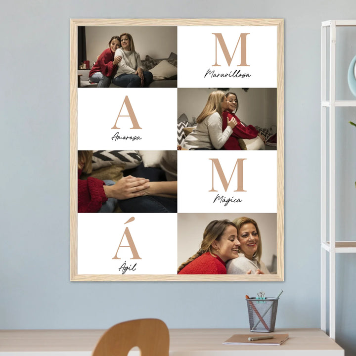Letras Mamá - Póster Personalizado