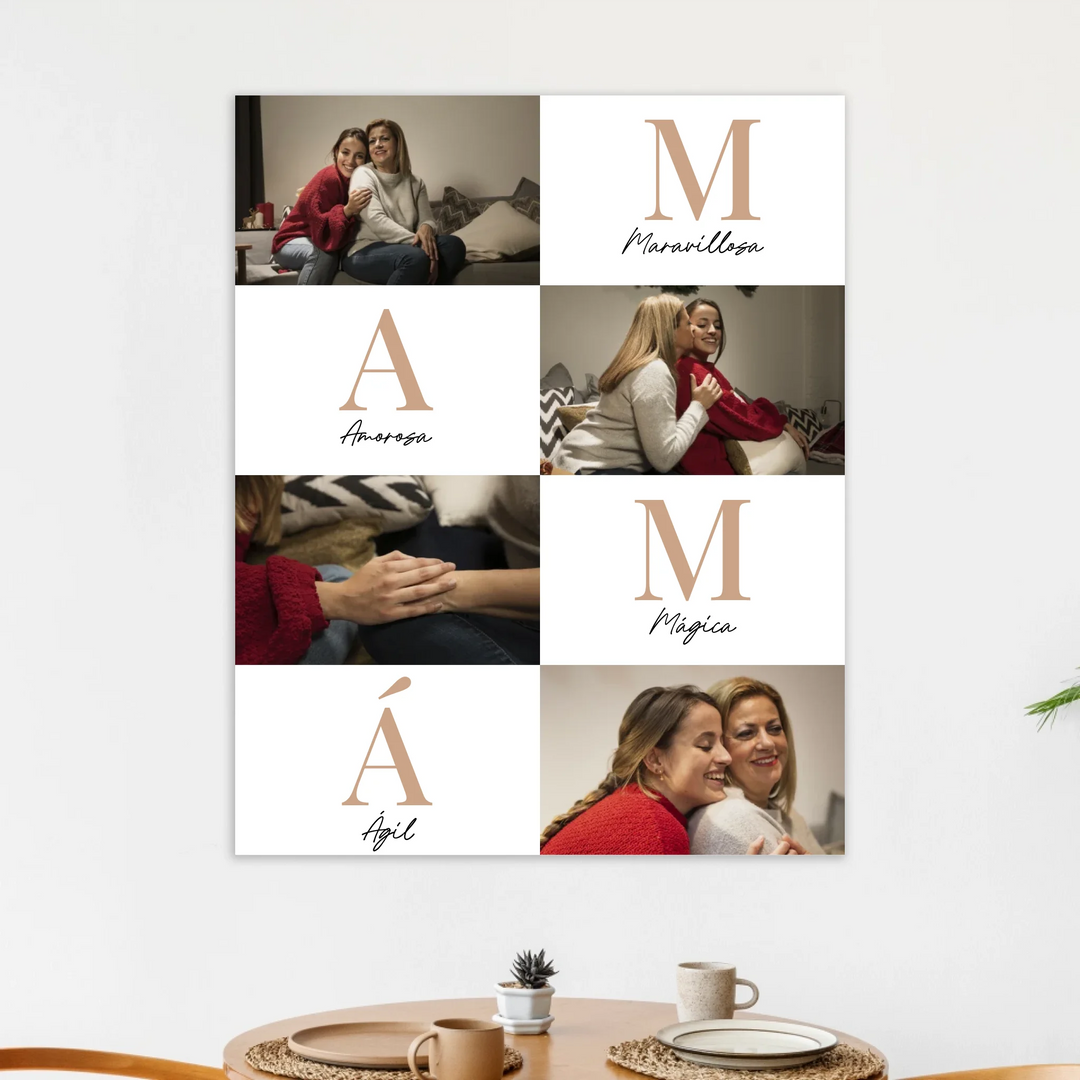 Letras Mamá - Póster Personalizado