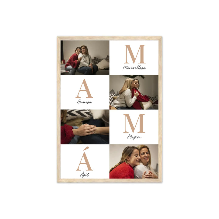 Letras Mamá - Póster Personalizado
