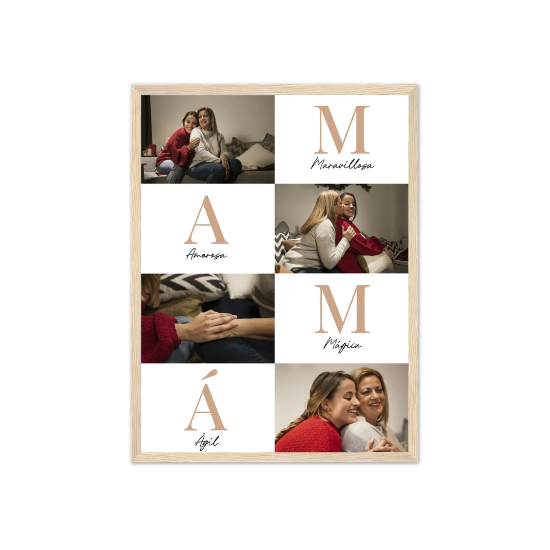 Letras Mamá - Póster Personalizado