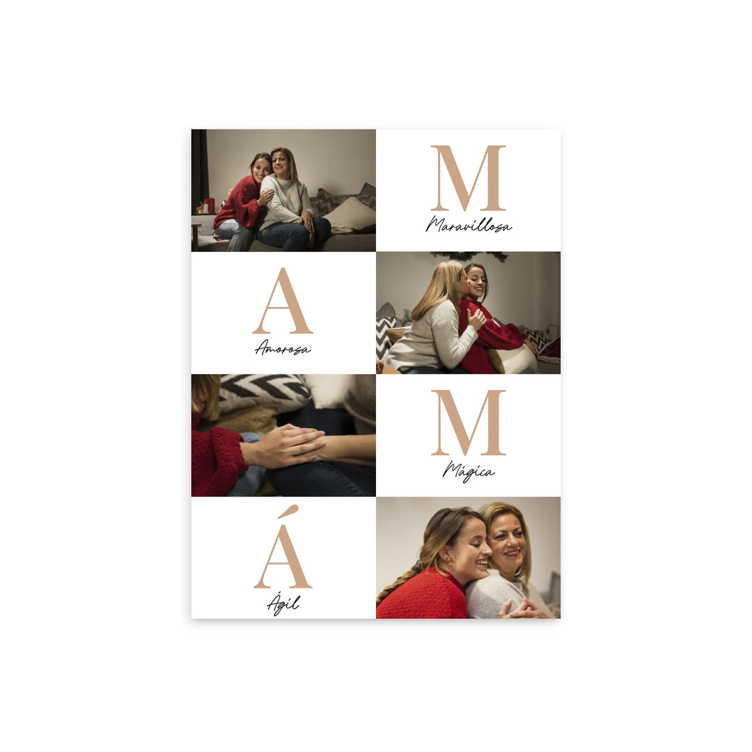 Letras Mamá - Póster Personalizado