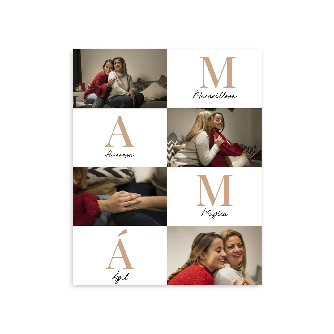 Letras Mamá - Póster Personalizado