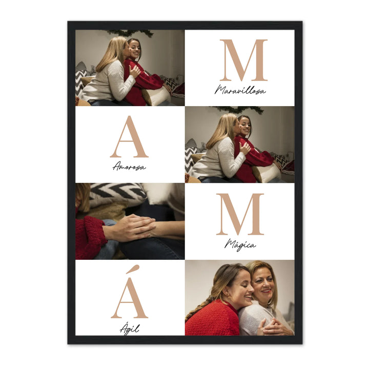 Letras Mamá - Póster Personalizado