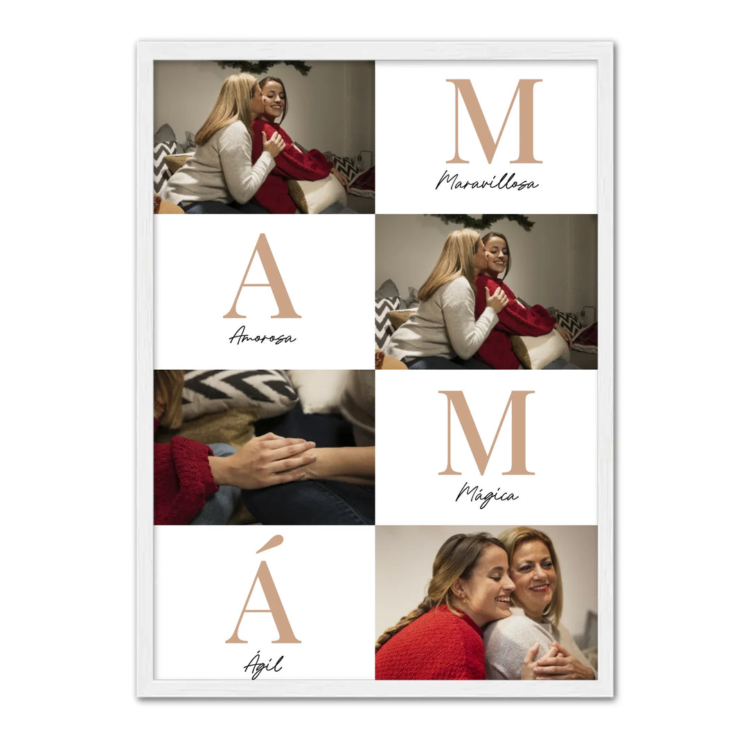 Letras Mamá - Póster Personalizado
