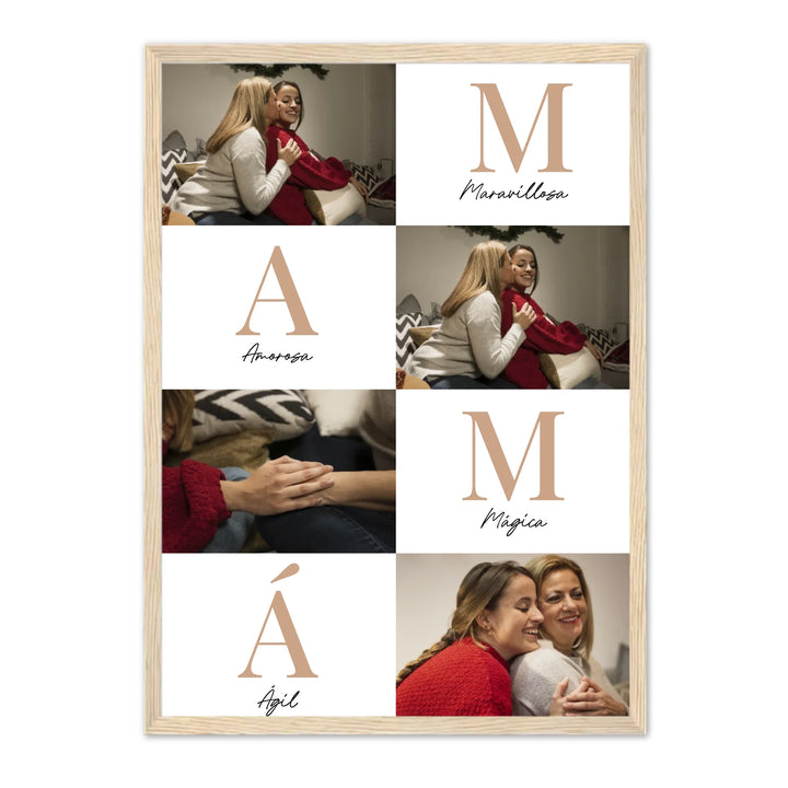 Letras Mamá - Póster Personalizado