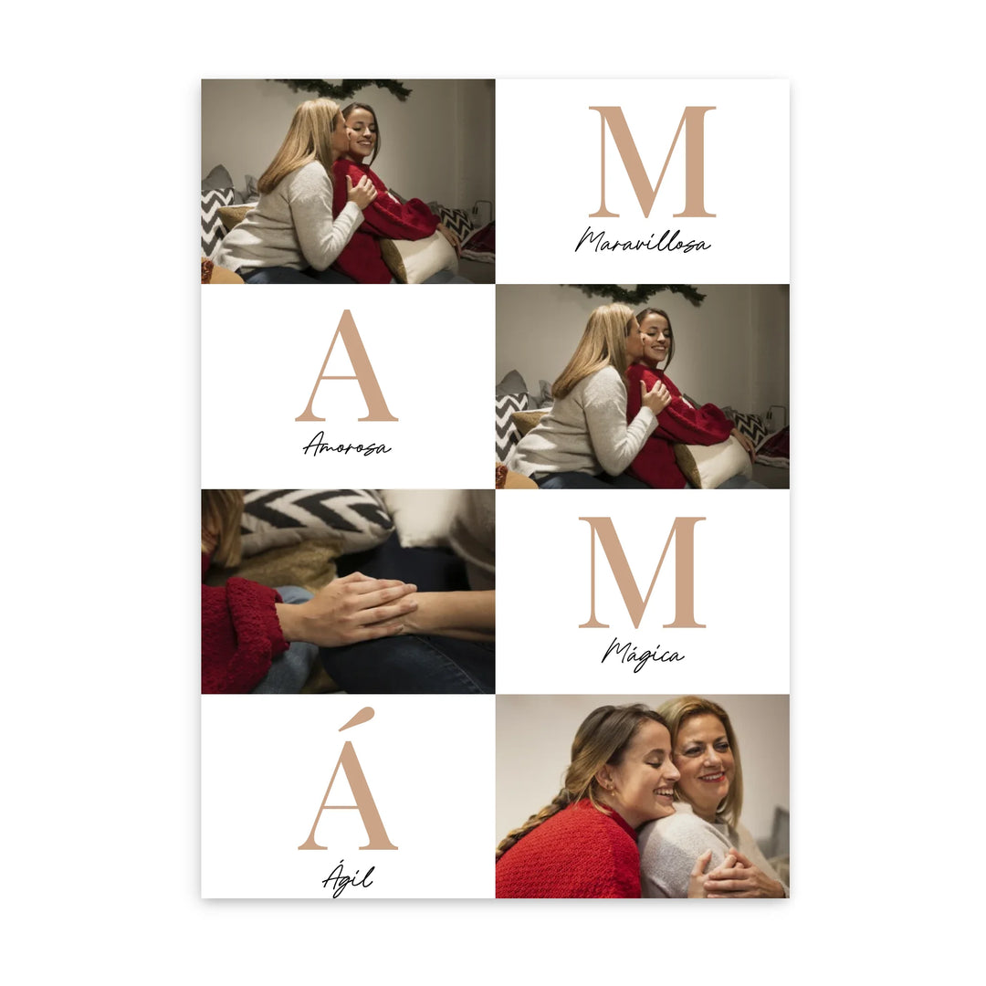 Letras Mamá - Póster Personalizado