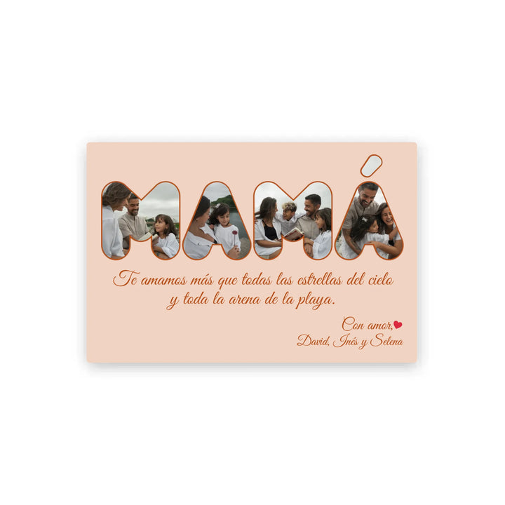 Mamá y mensaje - Lienzo Personalizado